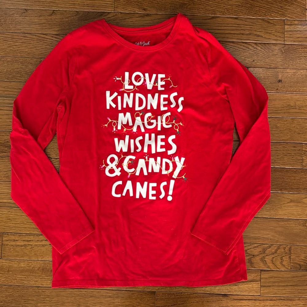 Cat and jack Christmas shirt 14 16